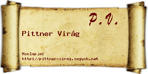 Pittner Virág névjegykártya